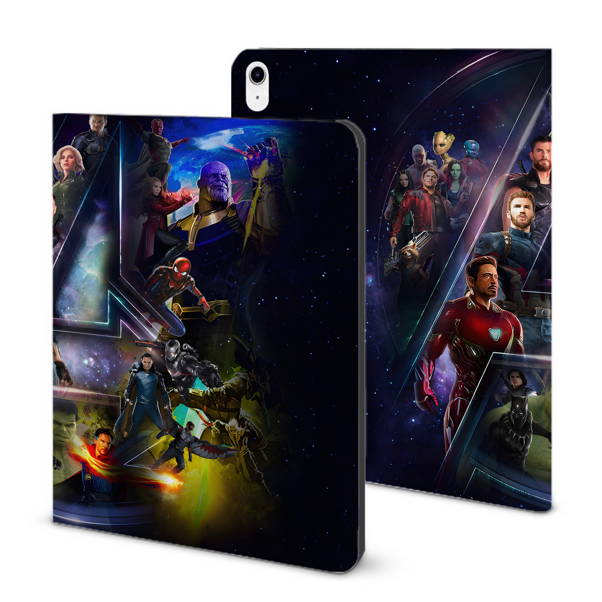 （画像用） アベンジャーズ The Avengers IPad ケース ブック型 PUレザー TPU 耐衝撃 軽量 薄型 ペン収納なし 全面保護 IPad 各モデル対応